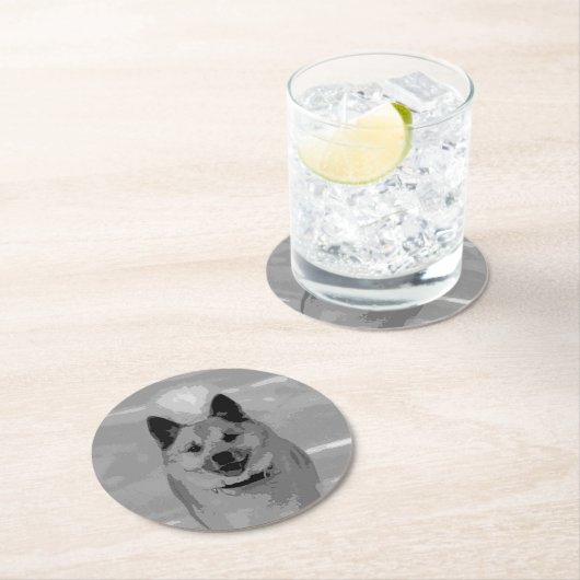 IslandSheepdog20151203 Runder Pappuntersetzer (Vor Ort)