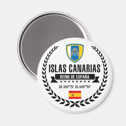 Islas Canarias Magnet (Vorderseite/Rückseite)