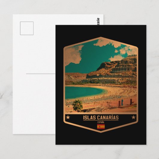 Islas Canarias Postkarte (Vorne/Hinten)