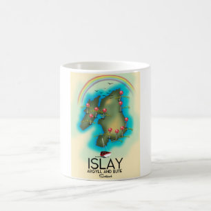 Islay, Inner Hebrides , Landkarte Kunst Verwandlungstasse