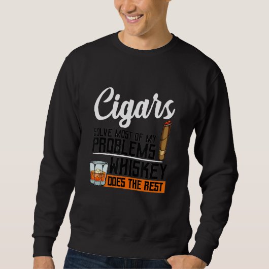 Islay Malt Whisky Zigarren Alkohol Sweatshirt (Vorderseite)