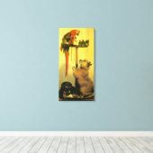 Islay, Tilco, a Macaw and Love Birds by Landseer Leinwanddruck (Insitu (Holzboden))