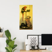 Islay, Tilco, a Macaw and Love Birds by Landseer Poster (Heimbüro)