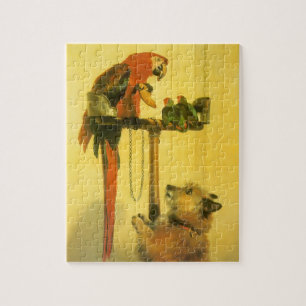 Islay, Tilco, a Macaw and Love Birds by Landseer Puzzle