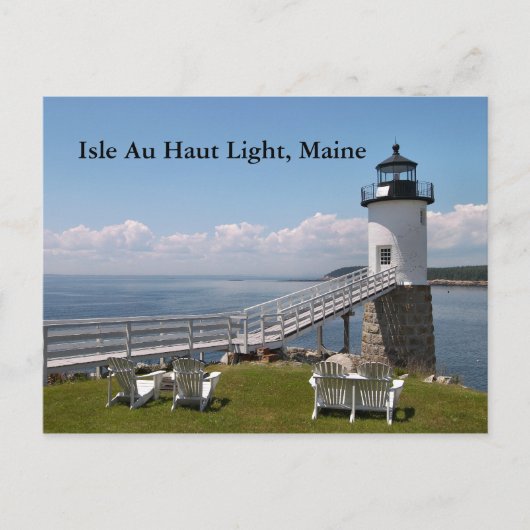 Isle Au Haut Light, Maine Postcard Postkarte (Vorderseite)