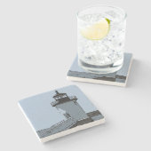 ISLE AU HAUT LIGHT STEINUNTERSETZER (Seitenansicht)