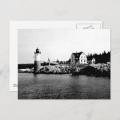 Isle Au Haut Lighthouse Postkarte (Vorne/Hinten)