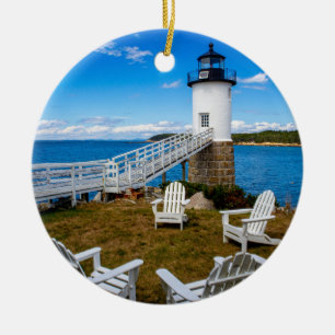 Isle au Haut, Maine Lighthouse Keramik Ornament