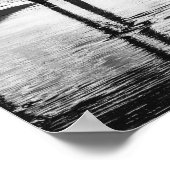 Isle Beach Pier mit schwarzem und weißem Foto Poster (Ecke)