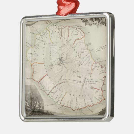 Isle De La Reunion Silbernes Ornament (Links)