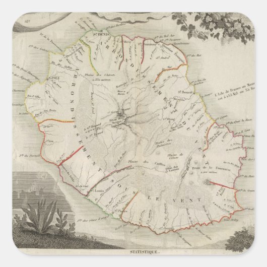 Isle De La Wiedersehen Quadratischer Aufkleber (Vorderseite)