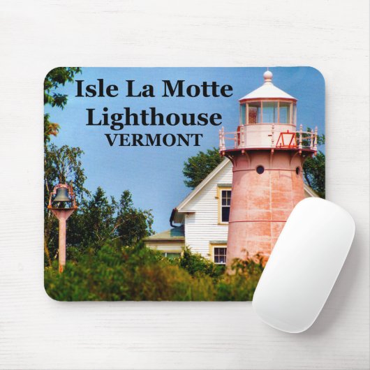Isle La Motte Lighthouse, Vermont Mousepad (Mit Mouse)