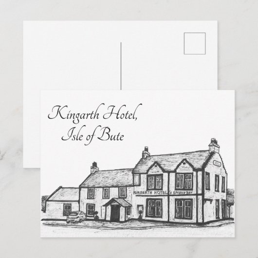 Isle of Bute, Kingarth Hotel- Postkarte (Vorne/Hinten)