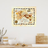 Isle of Chance Treasure Map Poster (Küche)