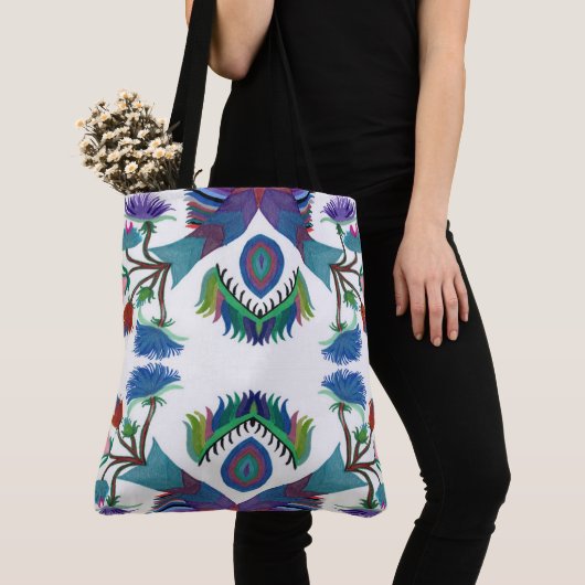 Isle-of-Ferns auf einer Tasche (Von Nahem)