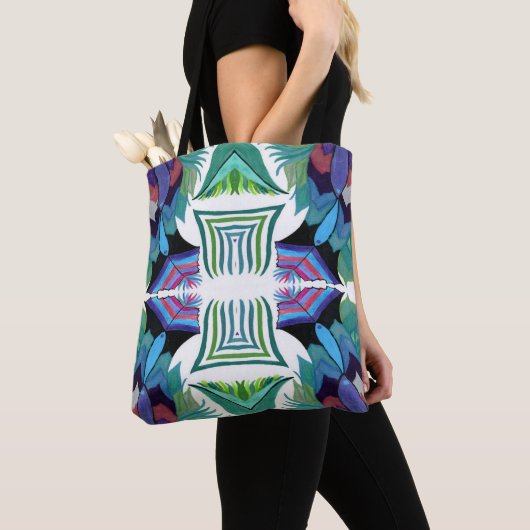 Isle-of-Ferns C/M auf einem Totbeutel Tasche (Von Nahem)