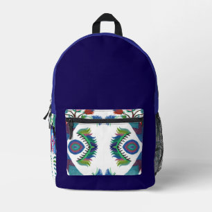 Isle of -Ferns C/M & Solid Farbe auf einem Rucksac Bedruckter Rucksack