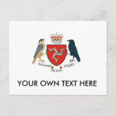 Isle of Man Coat of Arms Postkarte (Vorderseite)