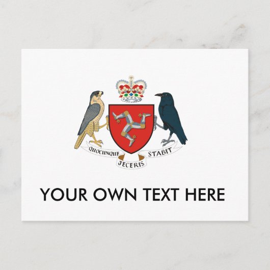 Isle of Man Coat of Arms Postkarte (Vorderseite)