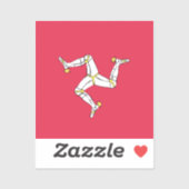 Isle of Man Flag Emblem Aufkleber (Blatt)