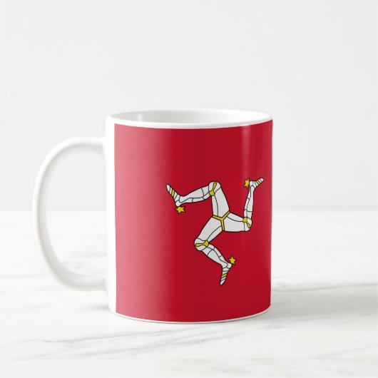Isle of Man Flag Keramik Tasse (Links)