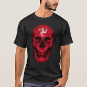 Isle Of Man Flag Skull Manx Roots Proud Patriotic T-Shirt (Vorderseite)