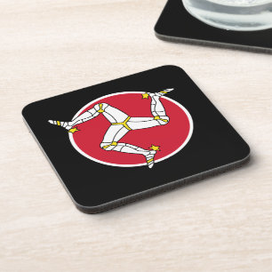 Isle of man flagge getränkeuntersetzer