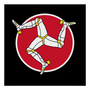Isle of man flagge poster
