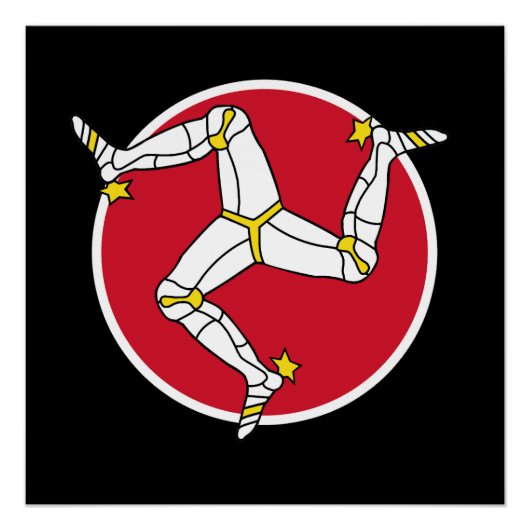 Isle of man flagge poster (Vorderseite)