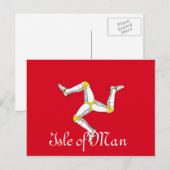 Isle of Man-Flagge Postkarte (Vorne/Hinten)