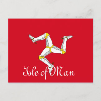 Isle of Man-Flagge Postkarte