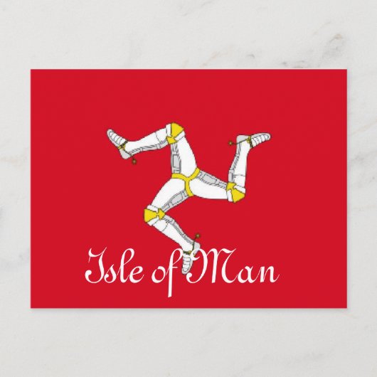 Isle of Man-Flagge Postkarte (Vorderseite)
