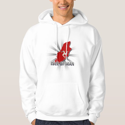 Isle of Man-Flaggen-Karte 2,0 Hoodie (Vorderseite)