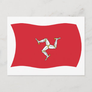 Isle-of-Man-Flaggen-Postkarte Postkarte