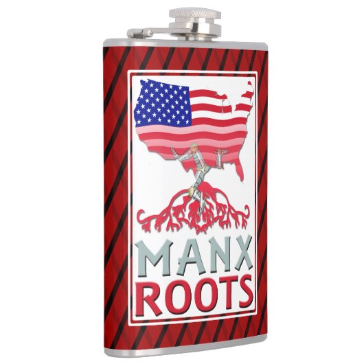 Isle of Man Manx American Hip Flask Flachmann (Rechts)