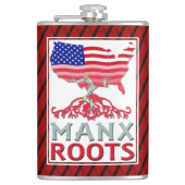 Isle of Man Manx American Hip Flask Flachmann (Vorderseite)