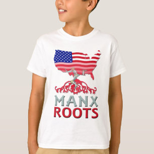 Isle of Man Manx American Kids T-Shirt