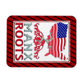 Isle of Man Manx American Magnet (Horizontal)