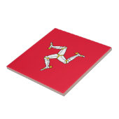 Isle of Man - Manx Flagge Fliese (Seite)