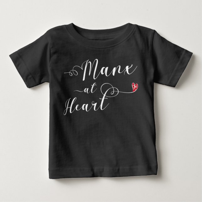 Isle of Man Manx im Herzen Baby T-shirt (Vorderseite)