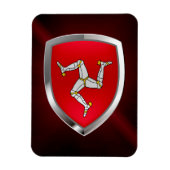 Isle of Man Metallic Emblem Magnet (Vertikal)
