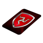 Isle of Man Metallic Emblem Magnet (Linke Seite)