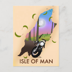Isle of man Motorrad-Karte Reiseplakat Postkarte