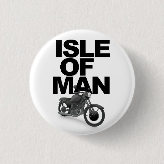 Isle of Man Motorradfahrer Button (Vorderseite)