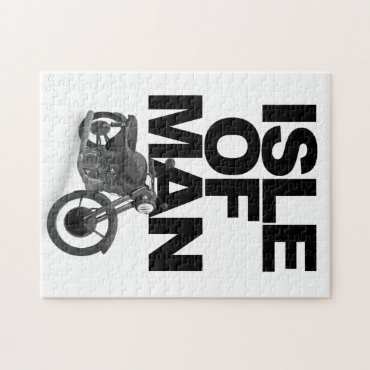 Isle of Man Motorradfahrer Puzzle (Horizontal)