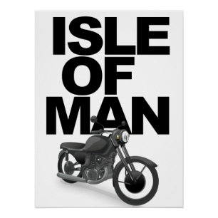 Isle of Man Motorradrennfahrer Poster