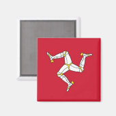 Isle of Man National World Flag Magnet (Vorderseite/Rückseite)