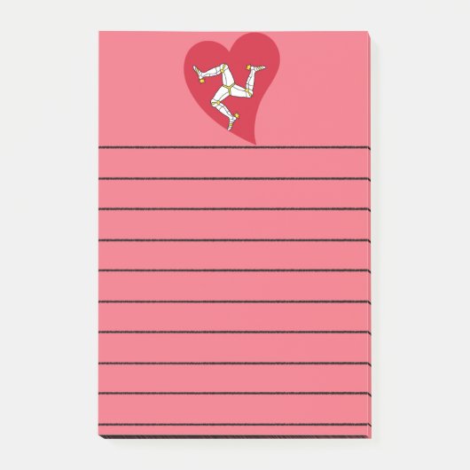 Isle-of-Man-Notizblock Post-it Klebezettel (Vorderseite)