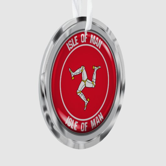 Isle of Man Round Emblem Ornament (Vorderseite)