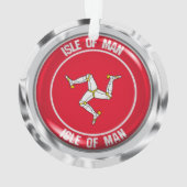 Isle of Man Round Emblem Ornament (Rückseite)